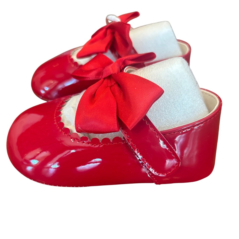 Kiderence Toddler Girls Red Patent Mary Jane Bow Dress Shoes Size 6.5 F6682